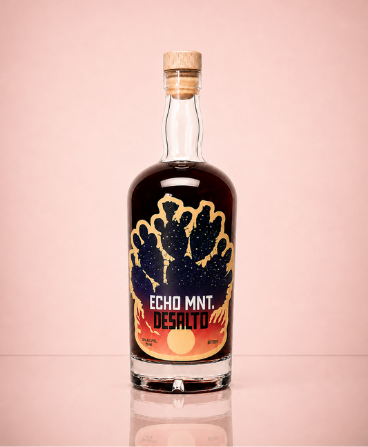 Desalto desert amaro — label art, high desert of Southern California